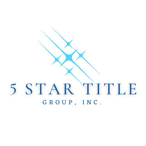 Logo design for 5 Star Title Group, Inc. in Fort Myers, Florida by Sauce Logic Web Design