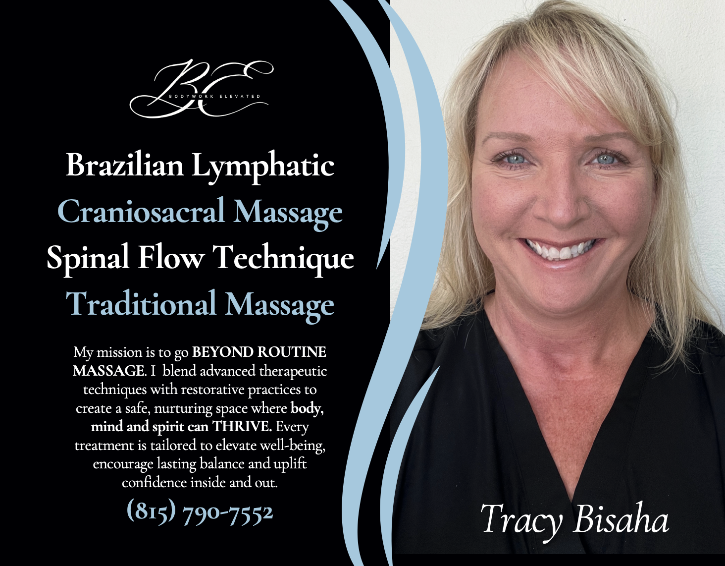 Marketing Postcard Flyer Design for Bodywork-Elevated in Sarasota, FL by Sauce Logic Web Design