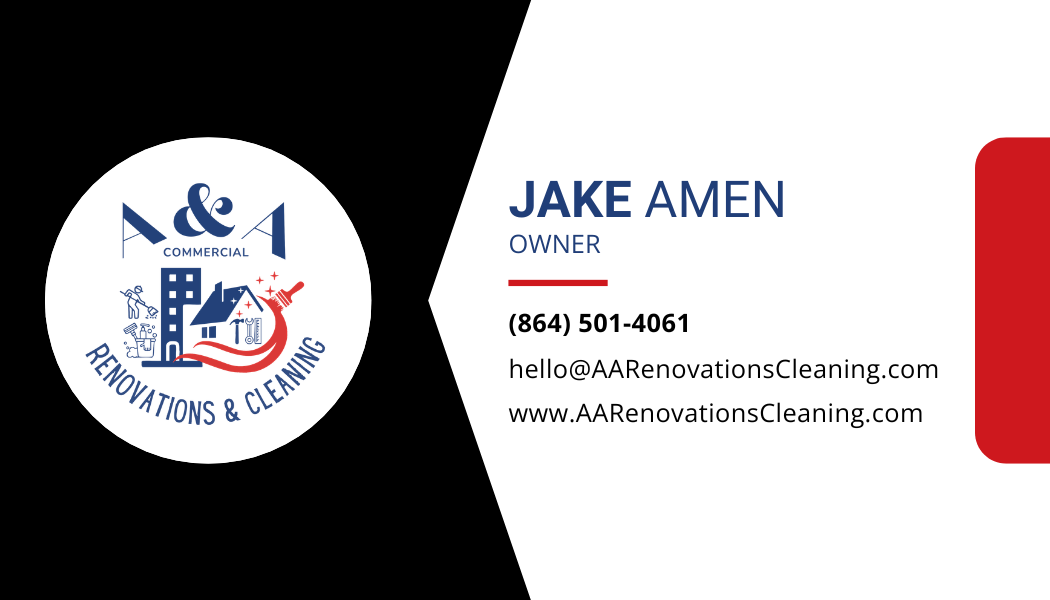 Business Card Design for A&A Renovations & Cleaning in Greenville, SC by Sauce Logic Web Design